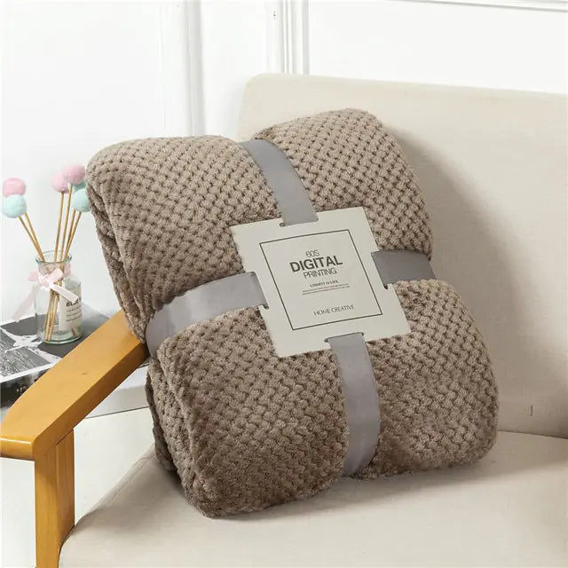 Fluffy Plaid Winter Bed Blankets Supplier