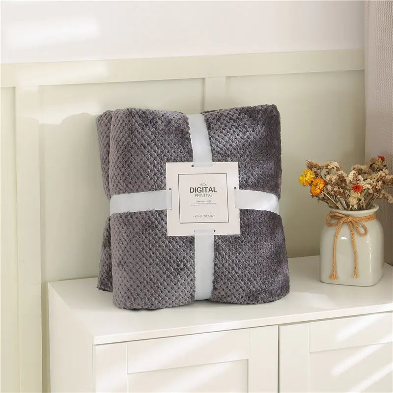 Fluffy Plaid Winter Bed Blankets Supplier